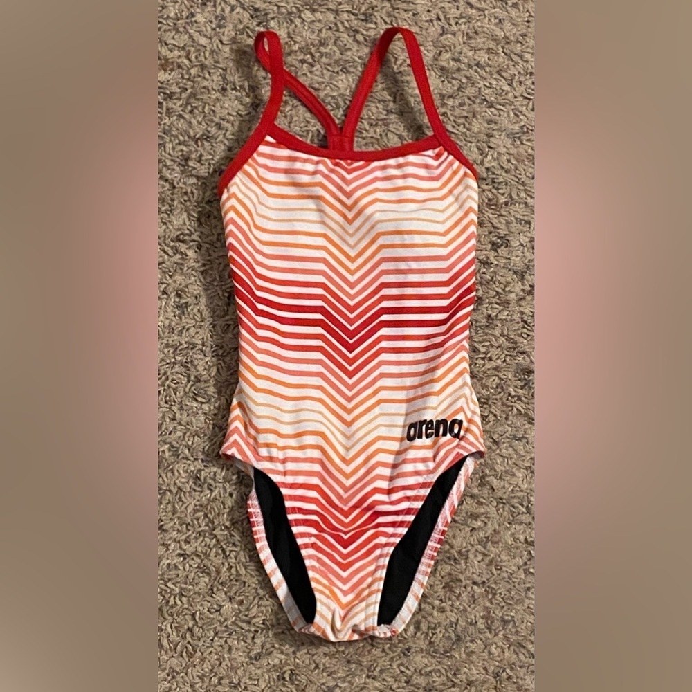 Arena Toddler Girls Multicolor Stripes One Piece Swimsuit, Sz. 4T (20)